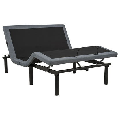 Weston Full Dual-Motor Massage Adjustable Bed Base in Black and Grey