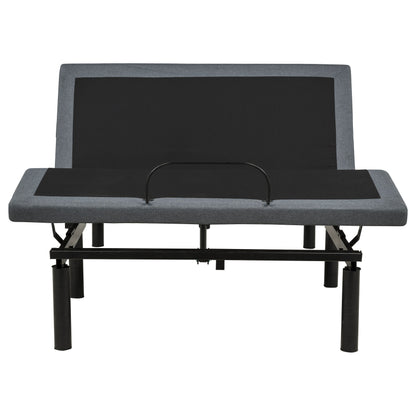 Weston Full Dual-Motor Massage Adjustable Bed Base in Black and Grey