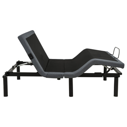 Weston Full Dual-Motor Massage Adjustable Bed Base in Black and Grey