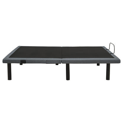 Weston Full Dual-Motor Massage Adjustable Bed Base in Black and Grey