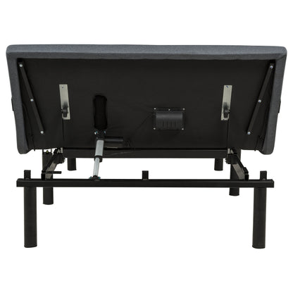 Weston Full Dual-Motor Massage Adjustable Bed Base in Black and Grey