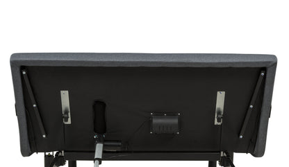 Weston Full Dual-Motor Massage Adjustable Bed Base in Black and Grey
