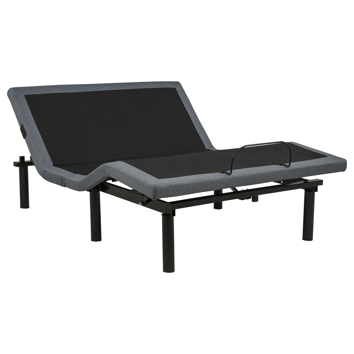 Weston Full Dual-Motor Massage Adjustable Bed Base in Black and Grey