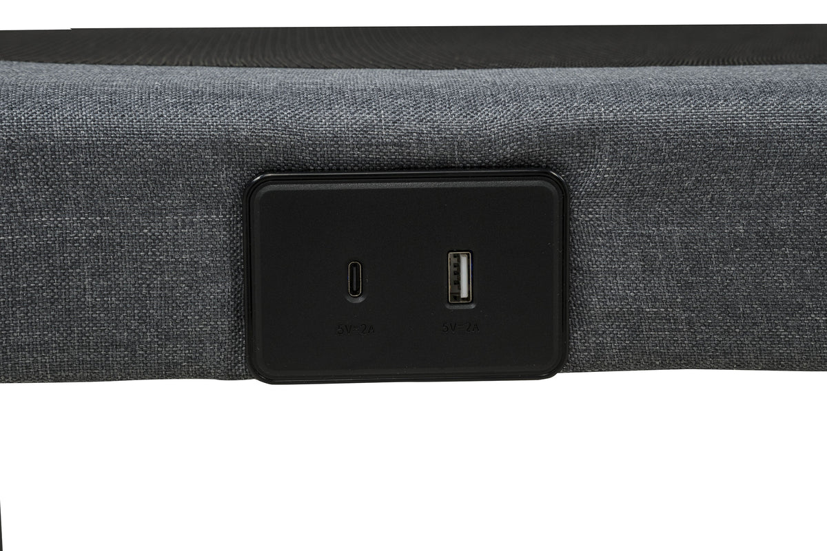 Weston Queen Dual-Motor Massage Adjustable Bed Base in Black and Grey
