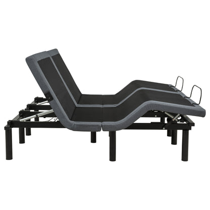 Weston Split Eastern King Massage Adjustable Bed Base in Black and Grey