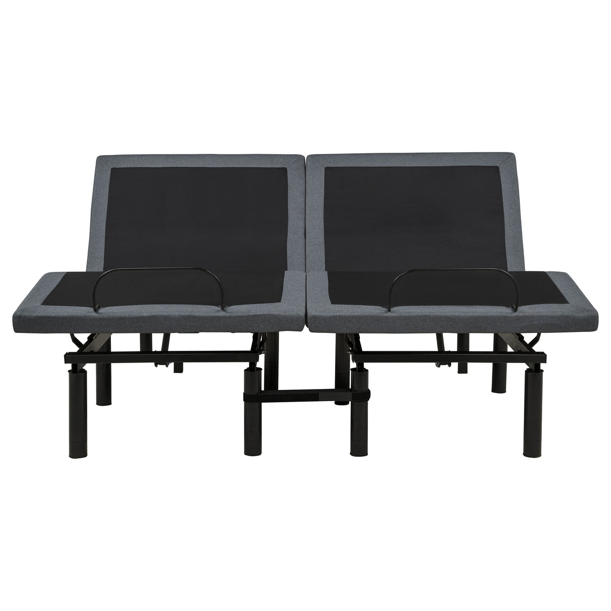 Weston Split Eastern King Massage Adjustable Bed Base in Black and Grey