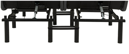 Weston Split Eastern King Massage Adjustable Bed Base in Black and Grey