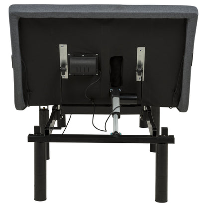Weston Twin Dual-Motor Massage Adjustable Bed Base in Black and Grey