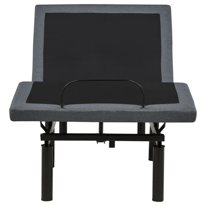 Weston Twin XL Dual-Motor Massage Adjustable Bed Base in Black and Grey
