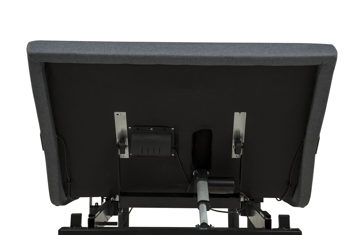 Weston Twin XL Dual-Motor Massage Adjustable Bed Base in Black and Grey