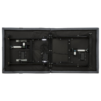 Weston Twin XL Dual-Motor Massage Adjustable Bed Base in Black and Grey