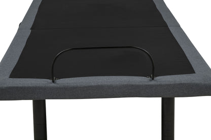 Weston Twin XL Dual-Motor Massage Adjustable Bed Base in Black and Grey