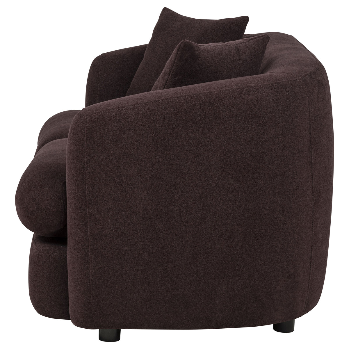 Delroy 2-Seat Stationary Loveseat Aubergine Polyester Upholstery