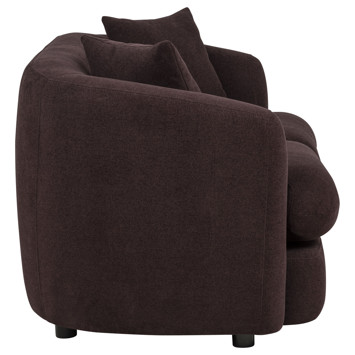 Delroy 2-Seat Stationary Loveseat Aubergine Polyester Upholstery