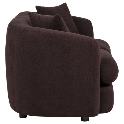 Delroy 2-Seat Stationary Loveseat Aubergine Polyester Upholstery