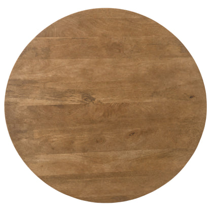 Coffey 2-piece Round Coffee and End Table Set Light Brown