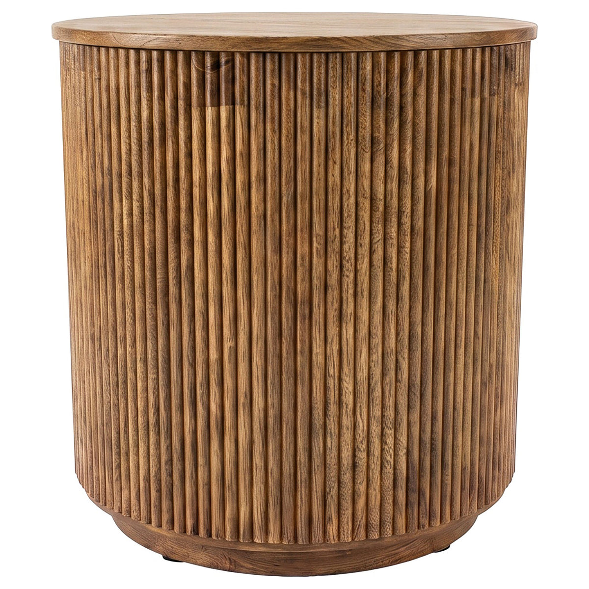 Coffey 2-piece Round Coffee and End Table Set Light Brown
