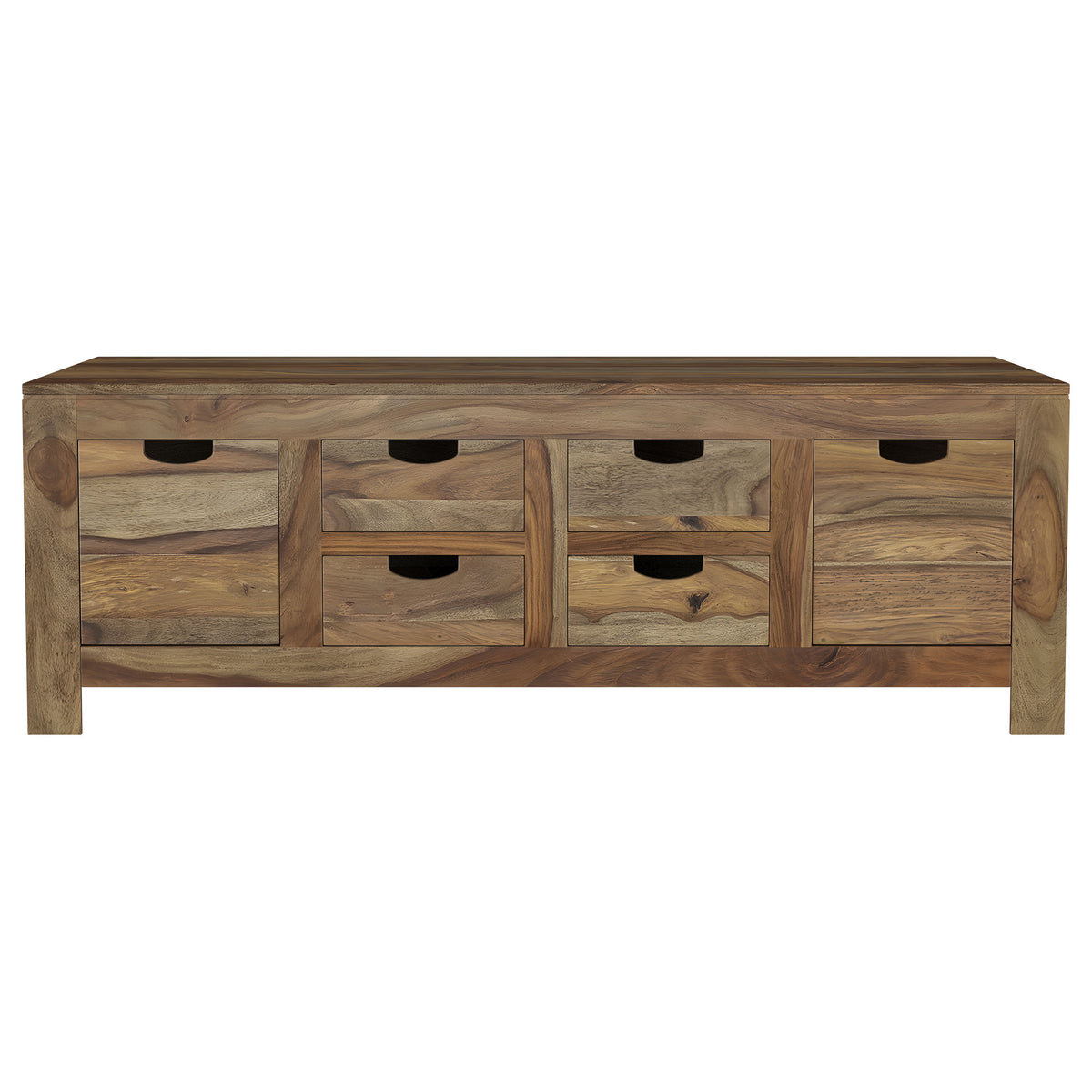 Esther 3-Piece Solid Sheesham Coffee and End Table Set Natural