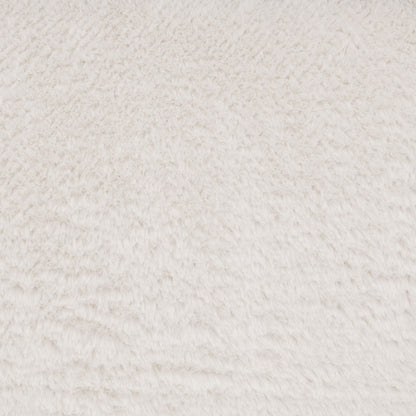 Badoer Faux Fur Swivel Accent Chair Ecru