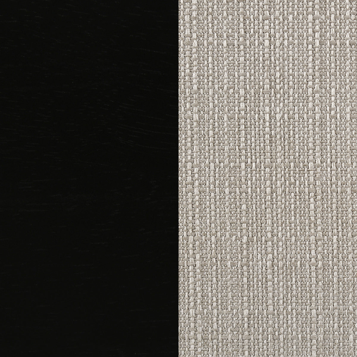 Sykes Fabric Upholstered Ladder Back Side Chair Black and Beige (Set of 2)
