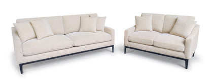 Duarte 2-Piece Sofa and Loveseat Set with Reversible Cushions Latte