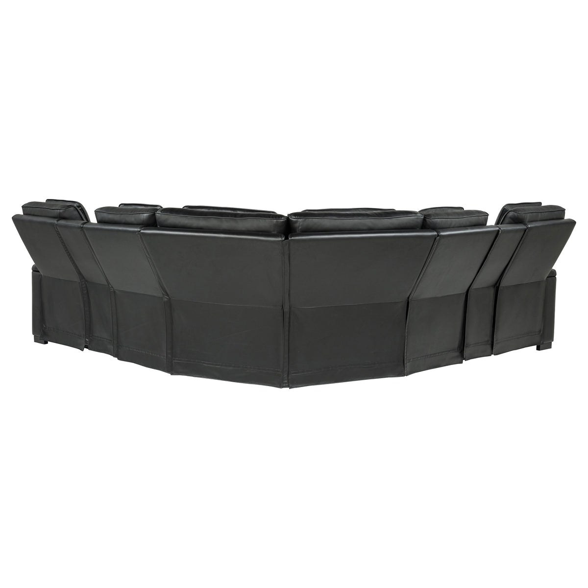 Zuma 3-Piece Dual Power Faux Leather Reclining Sectional Sofa Black