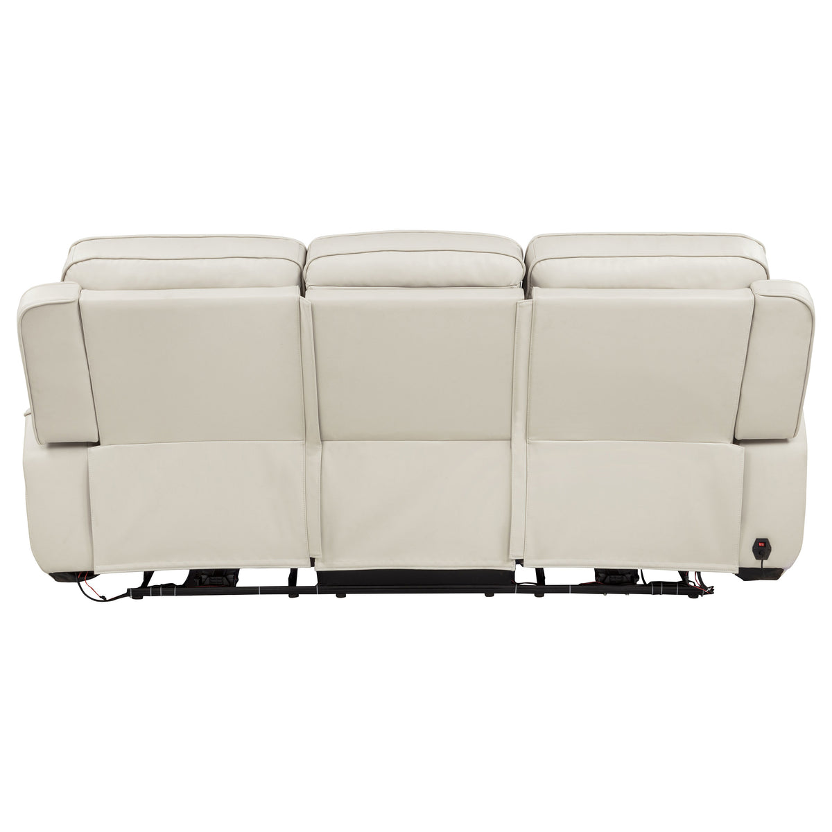 Rojas Dual Power Reclining Sofa with Drop-Down Console Greige