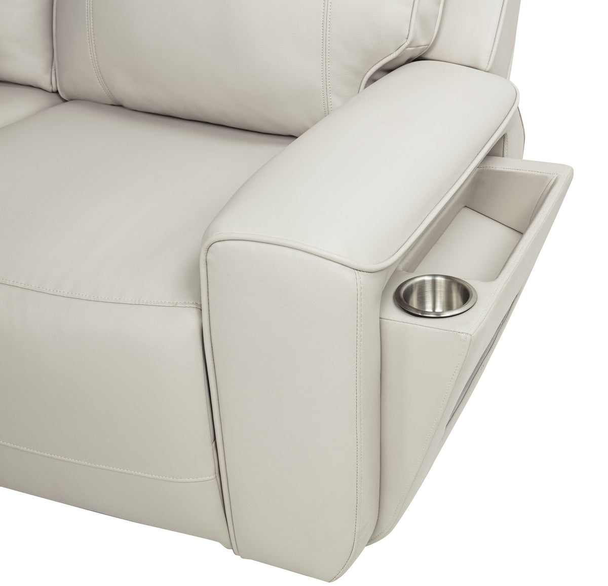 Rojas 3-Piece Dual Power Reclining Sofa Set with Drop-Down Console Greige
