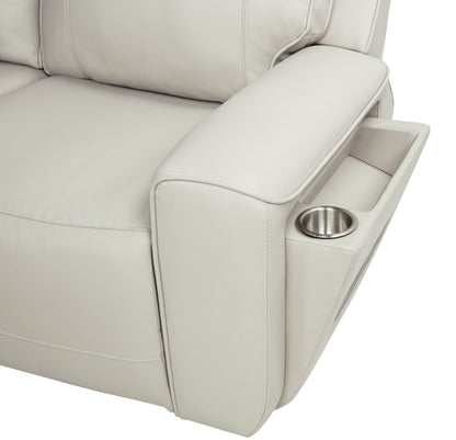 Rojas 3-Piece Dual Power L-Shaped Sectional Sofa with Bluetooth Greige