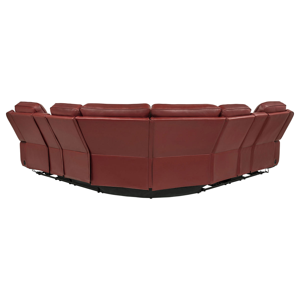 Rojas 3-Piece Dual Power Reclining L-Shaped Sectional with Bluetooth Red