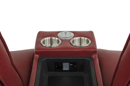 Rojas 3-Piece Dual Power Reclining L-Shaped Sectional with Bluetooth Red