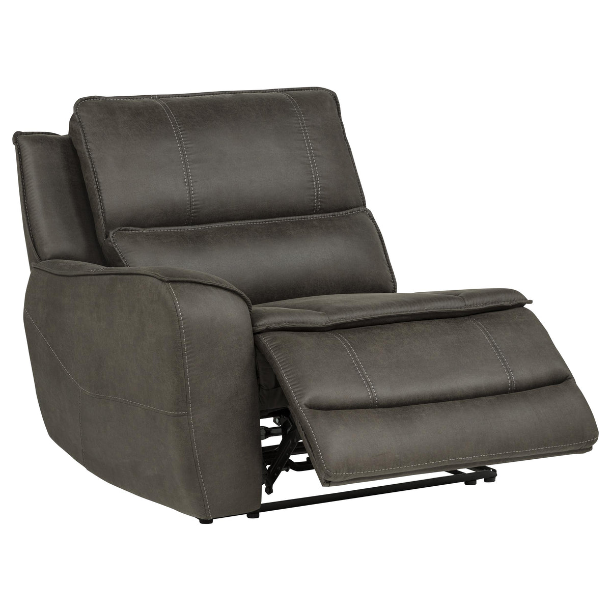 Marcell 7-Piece L-Shaped Power Reclining Sectional with Dual Consoles Grey