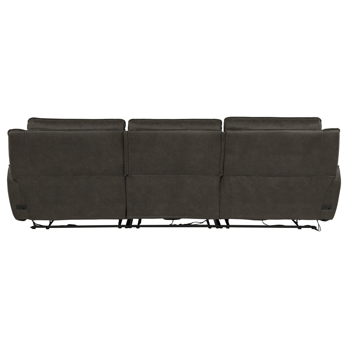 Marcell 3-Piece Transitional Power Reclining Sofa with USB Charging Grey