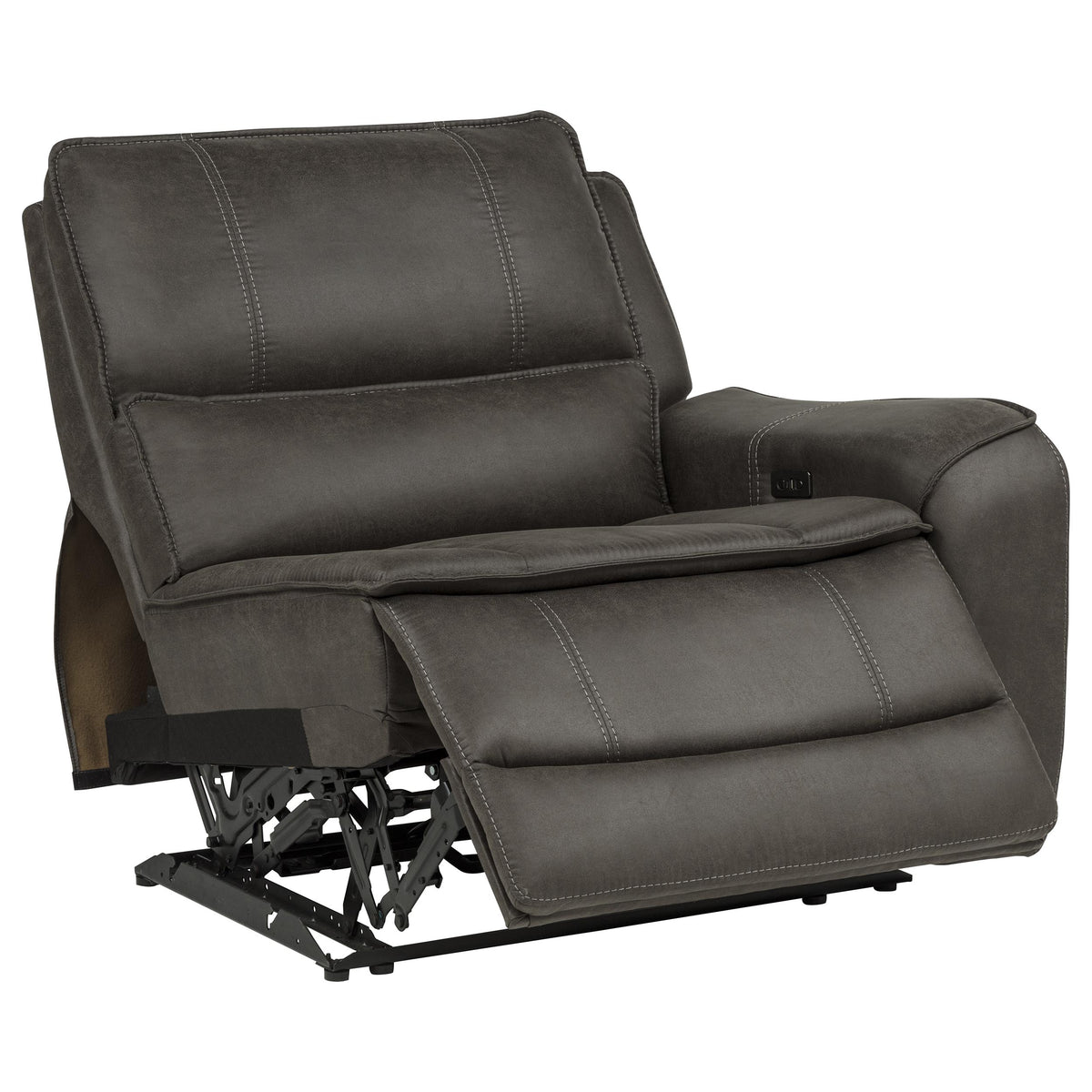 Marcell 3-Piece Transitional Power Reclining Sofa with USB Charging Grey