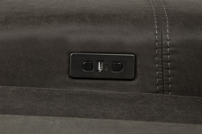 Marcell 3-Piece Transitional Power Reclining Sofa with USB Charging Grey