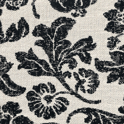 Blanchett Traditional Floral Upholstered Bobbin Accent Chair Black