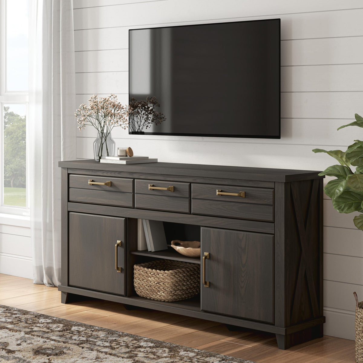 Brazen Valley XL TV Stand w/Fireplace Option