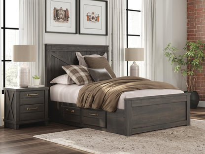 Vonitta Bay Full Panel Bed with 2 Sided Storage