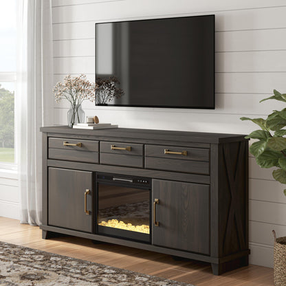 Brazen Valley 71" TV Stand with Electric Fireplace