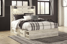 Load image into Gallery viewer, Cambeck Queen Panel Bed with 4 Storage Drawers with Mirrored Dresser, Chest and 2 Nightstands
