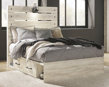 Load image into Gallery viewer, Cambeck Full Panel Bed with 4 Storage Drawers with Mirrored Dresser and Chest
