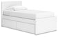 Onita  Panel Platform Bed With 1 Side Storage