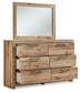 Hyanna Full Panel Storage Bed with Mirrored Dresser and 2 Nightstands