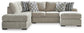 Calnita 2-Piece Sectional with Ottoman