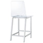 Juelia Counter Height Stools Chrome and Clear Acrylic (Set of 2)