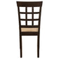 Gabriel Lattice Back Side Chairs Cappuccino and Tan (Set of 2)