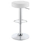 Ramses Adjustable Backless Bar Stool Chrome and White