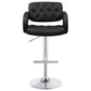 Brandi Adjustable Bar Stool Black and Chrome