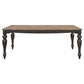 Bridget Rectangular Dining Table Brown Brushed and Charcoal Sandthrough