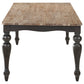 Bridget Rectangular Dining Table Brown Brushed and Charcoal Sandthrough